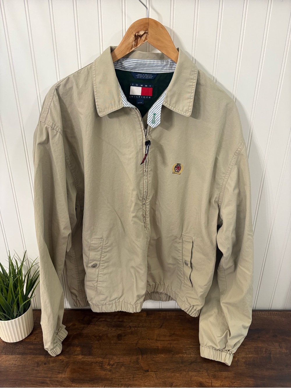 Tommy Hilfiger Men's Khaki Harrington Jacket Vintage